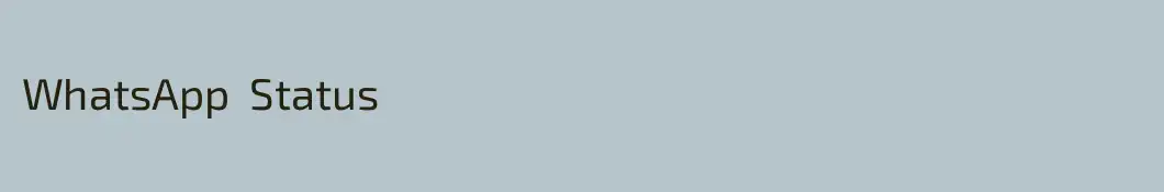 WhatsApp  Status